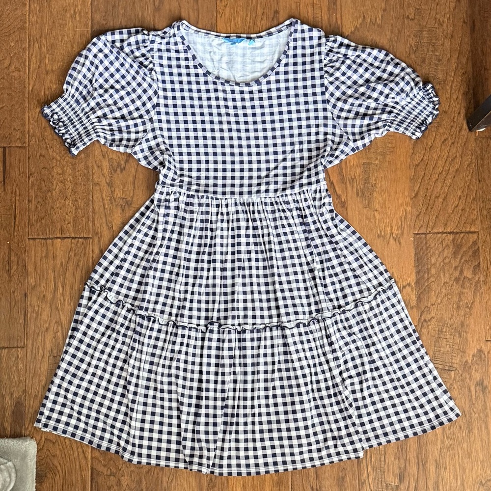 Classic Draper James Navy and White Checkered Women’s Dress